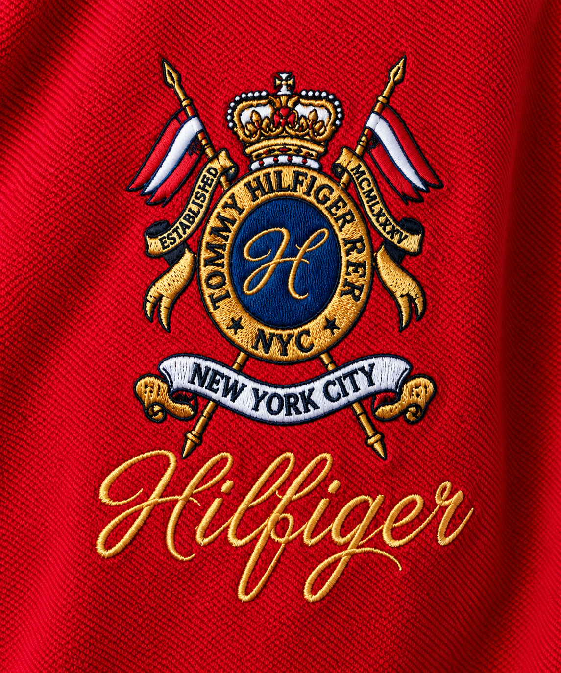 Tommy Hilfiger New York Red Polo Shirt – Size M