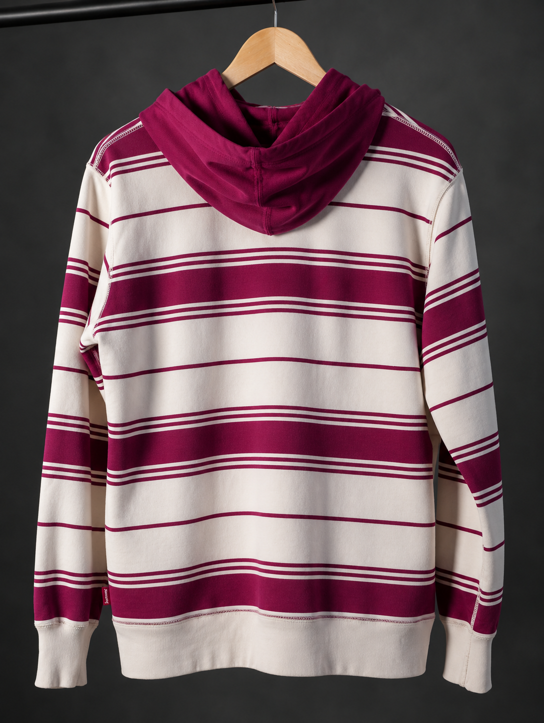 Supreme Striped Hooded Crewneck – FW16